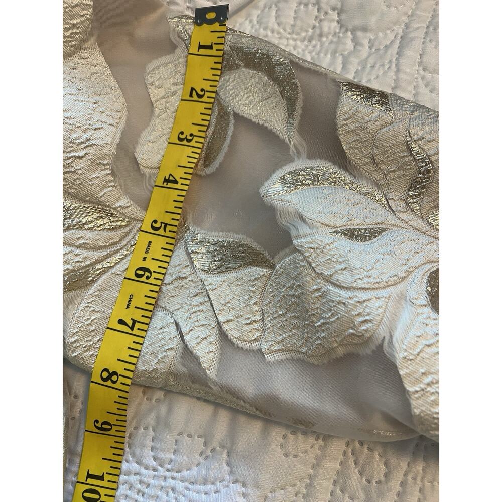 ALEX Evenings Jacquard Gold Mother Of The Bride Dress Gown Point Collar 14 16 - Picture 12 of 16